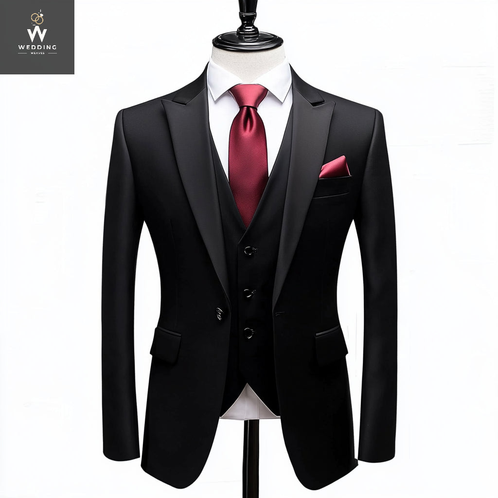 Black three piece suit