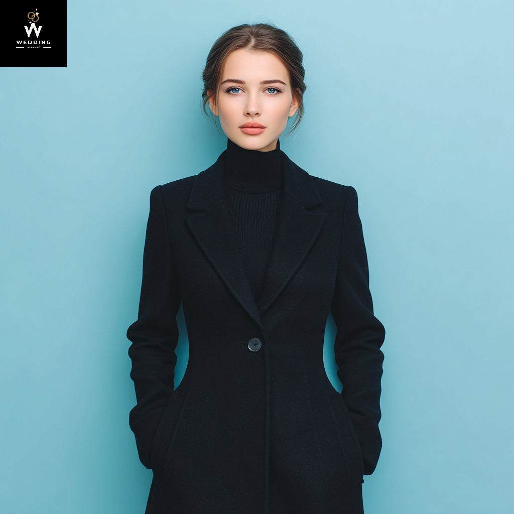 Women Black Long Coat