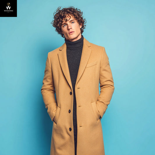 Men's Camel Long Coat