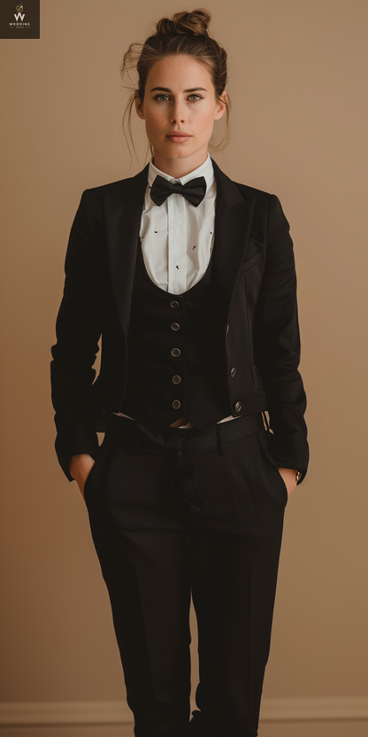 Black three piece suit