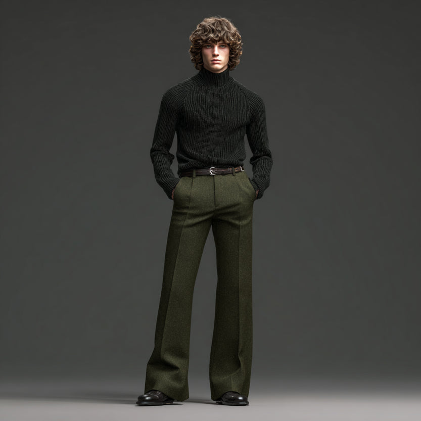 Olive green trousers