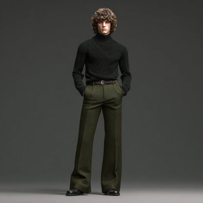 Olive green trousers