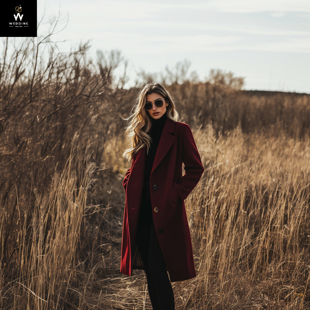 Burgundy overcoat