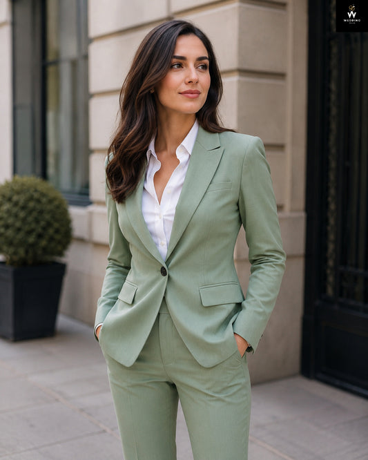 sage green suit