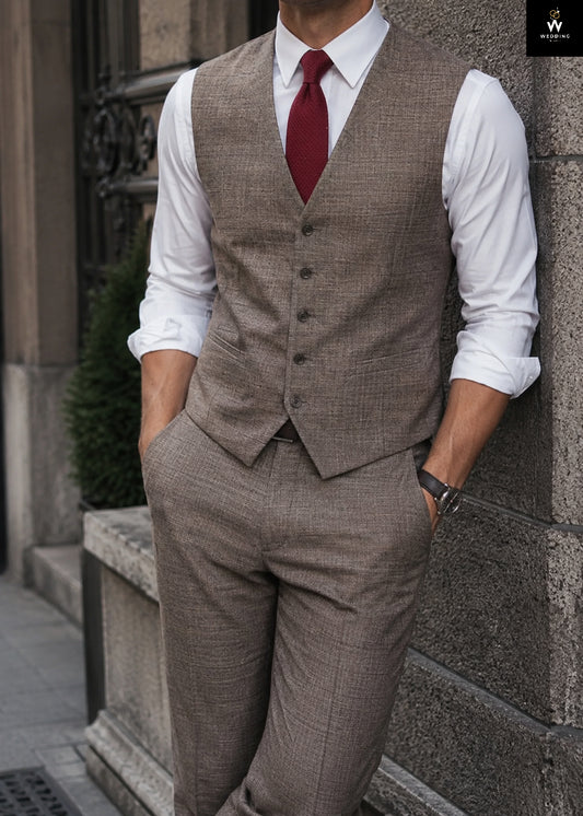 brown vest