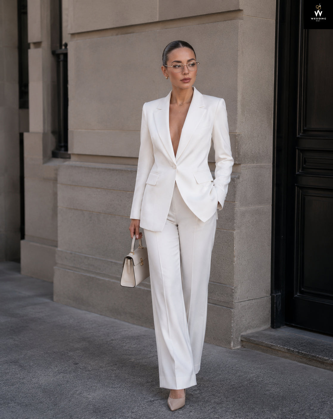 white suit