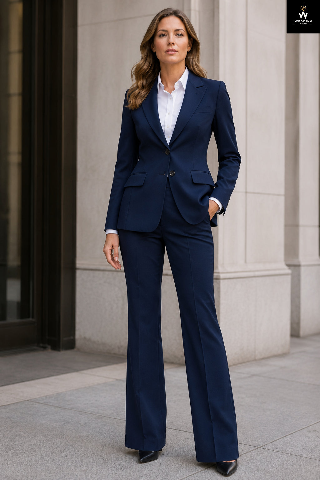Navy suit for women
