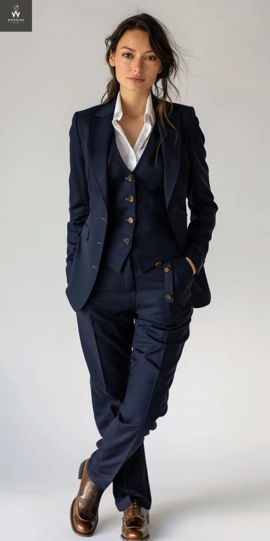 Women Three-Piece Suit Wedding WeavesBespoke Suits for Men & Women Women Three-Piece Suit Wedding WeavesBespoke Suits for Men & Women